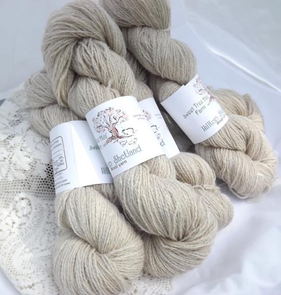 Hilltop Shetland Fingering 200 or 400 YD Skein -Natural Fawn picture