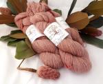 Hilltop Shetland Fingering 200 or 400 YD Skein -Hand Dyed Shabby Chic Pink