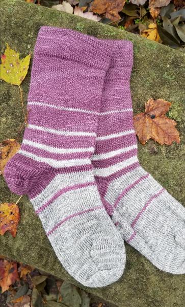 1910 Shepherd Socks-Ombre Dove Grey and Eclipse-Women’s Size 6-8 picture