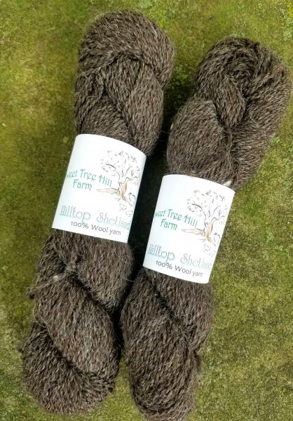 Hilltop Shetland Wool - Lt Worsted-Natural Darkest Grey