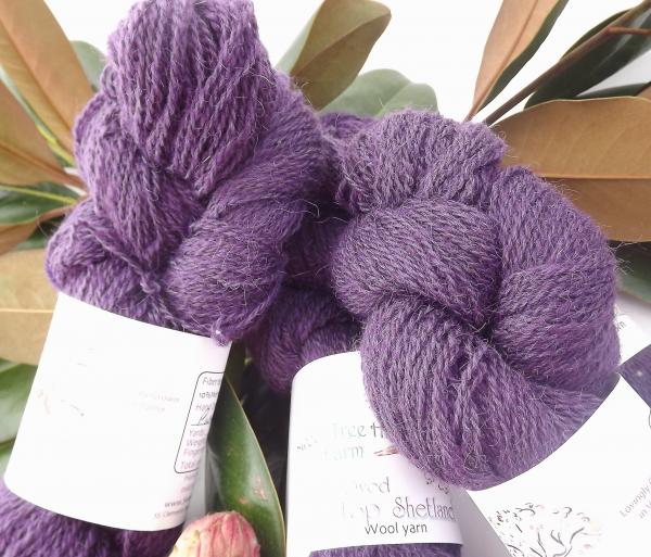 Hilltop Shetland Fingering 200 or 400 YD Skein -Hand Dyed Purple Moon picture