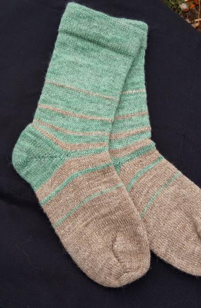 1910 Shepherd Socks-Ombre Meadow and Latte-Women’s Size 7-9 picture