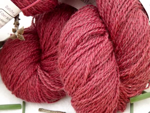 Hilltop Shetland Fingering 200 or 400 YD Skein -Hand Dyed Rose Hips picture