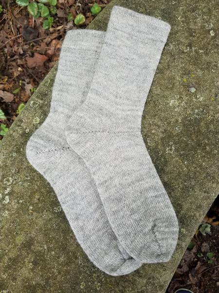 1910 Shepherd Gotland Wool Socks in Natural Silver -Men's size 10-12 picture