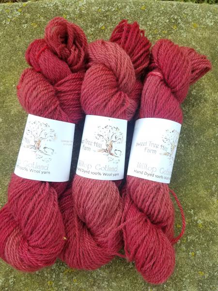 Hilltop Gotland Wool - Worsted - Hand Dyed Raspberry Patch