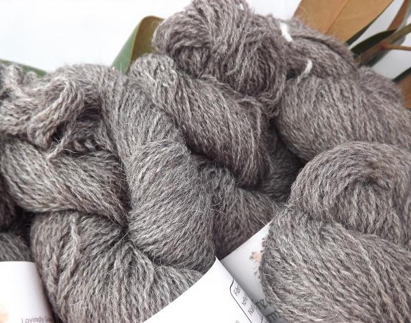 Hilltop Shetland Fingering 200 or 400 YD Skein -Natural Silver Streak picture