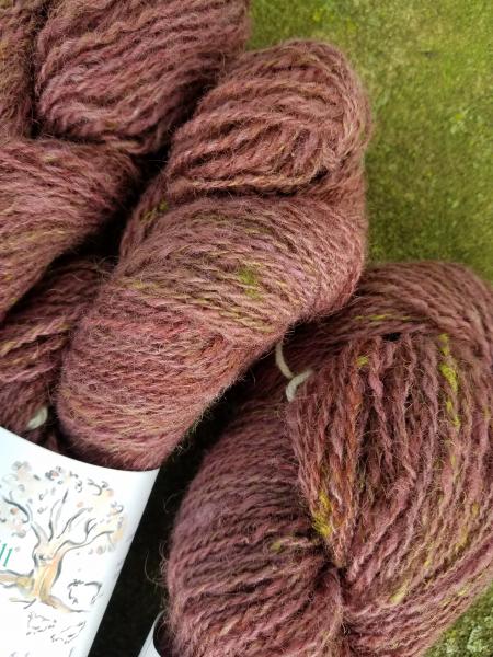 Mulberry Shetland/Mohair - Handspun and Handdyed picture