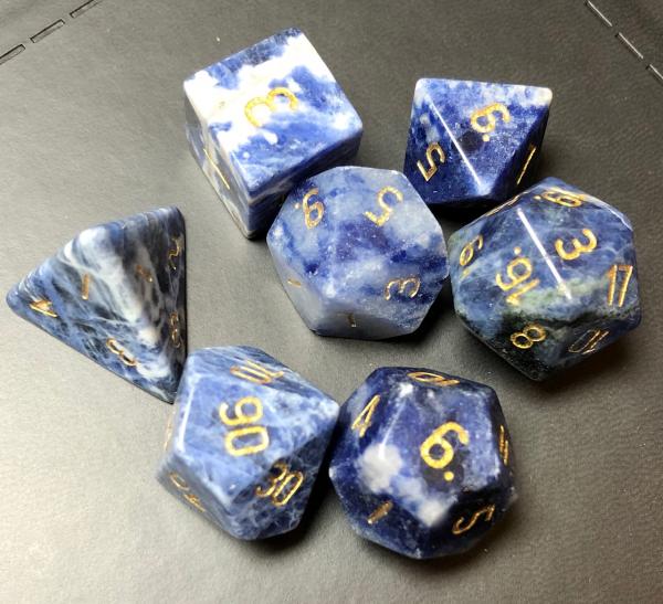 Sodalite Gemstone Dice Set picture