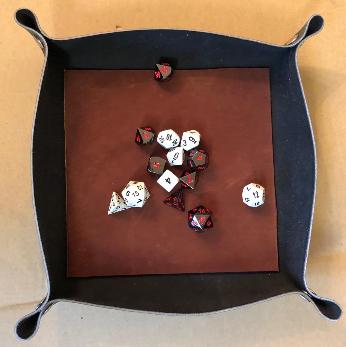 Leather Dice Rolling Snap Tray picture