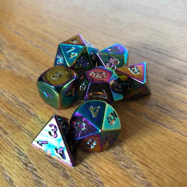 Rainbow Metal Dice Set picture