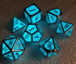 Blue Glow-In-The-Dark Dice Set