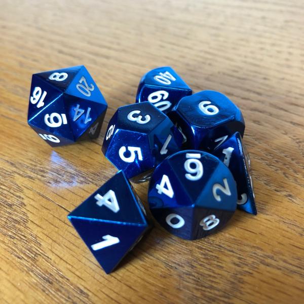 Blue Metal Dice Set picture