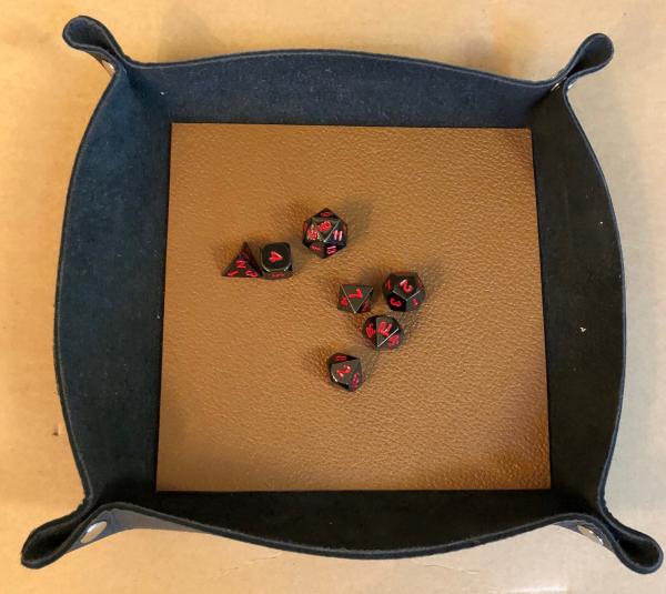 Leather Dice Rolling Snap Tray picture