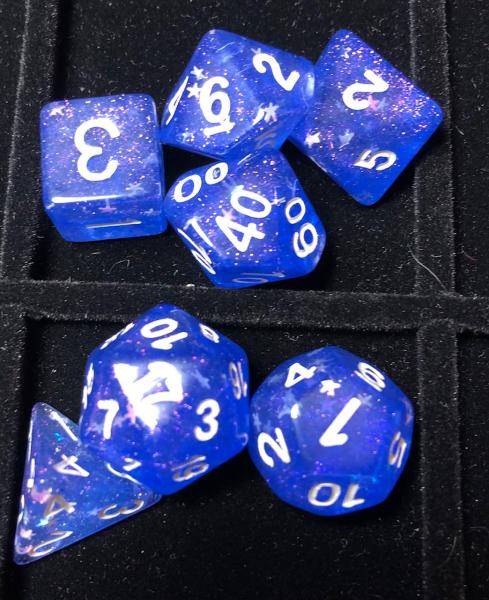 Chameleon Glitter Blue/Purple Dice Set picture