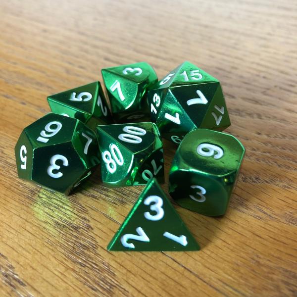 Green Metal Dice Set picture