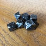 Antique Nickel Metal Dice Set