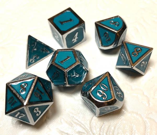 Blue Glow-In-The-Dark Dice Set picture