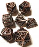 Copper Gear Metal Dice Set