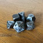 Antique Silver Metal Dice Set