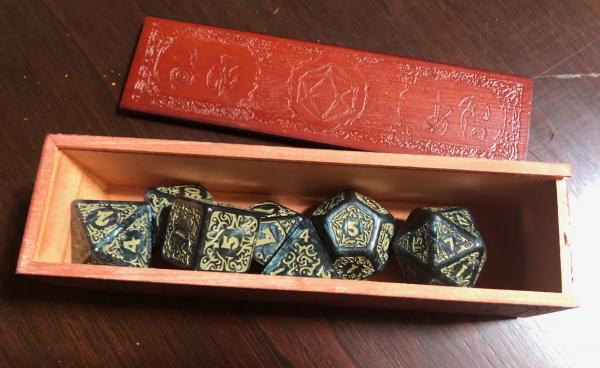 Huge Acrylic dice in Wooden Box picture