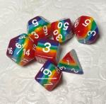 Rainbow Resin Dice Set