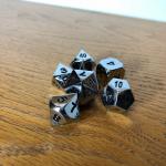 Shiny Chrome Metal Dice Set