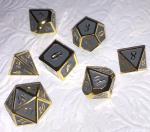 Gray Dice Set (with Gold Lettering)