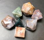 Indian Agate Gemstone Dice Set