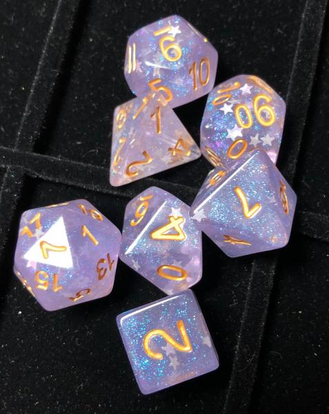 Chameleon Glitter Pink/Blue Dice Set picture