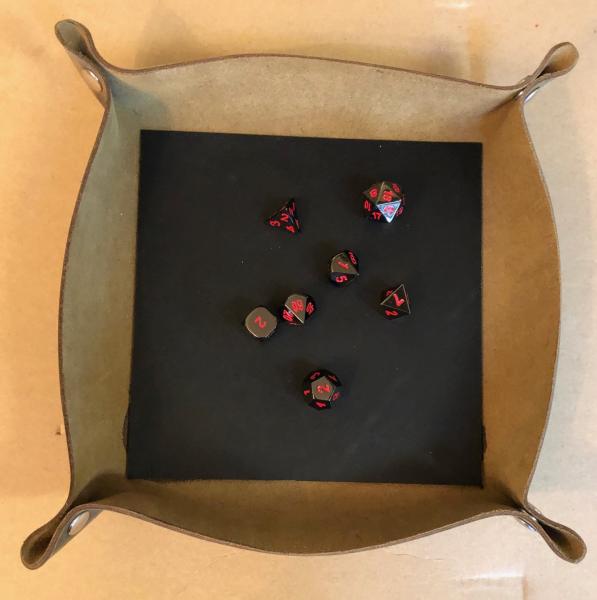 Leather Dice Rolling Snap Tray picture