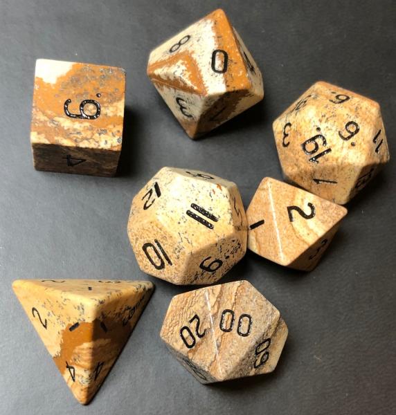 Picture Jasper Gemstone Dice Set picture