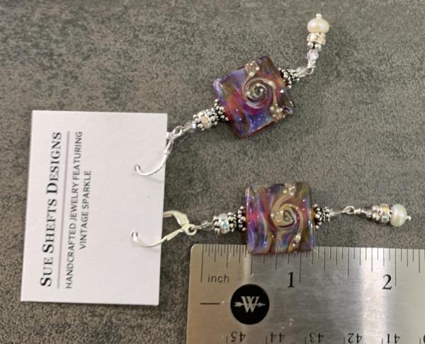 Earrings :: Swirled Pinks Gorgeous Artisan Glass Earrings picture