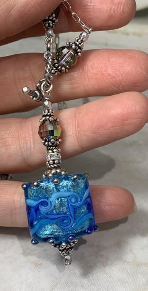 Necklace :: Blue Foiled Sparkle Artisan Necklace