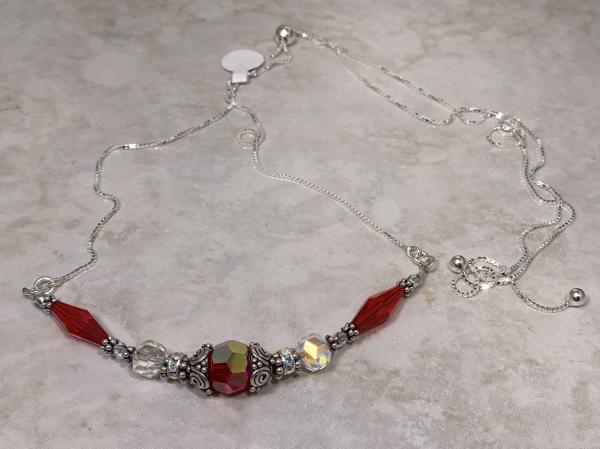 Necklace :: Cherry Red Sparkle (Adjustable) picture