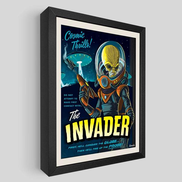 The Invader Shadowbox Art