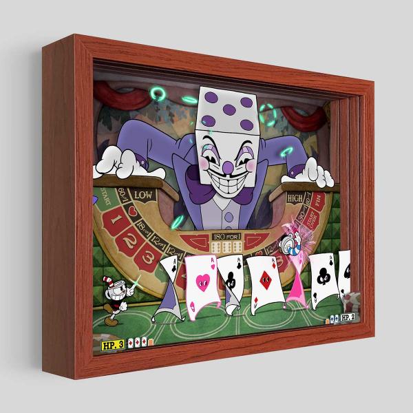 Cuphead King Dice Shadowbox Art picture