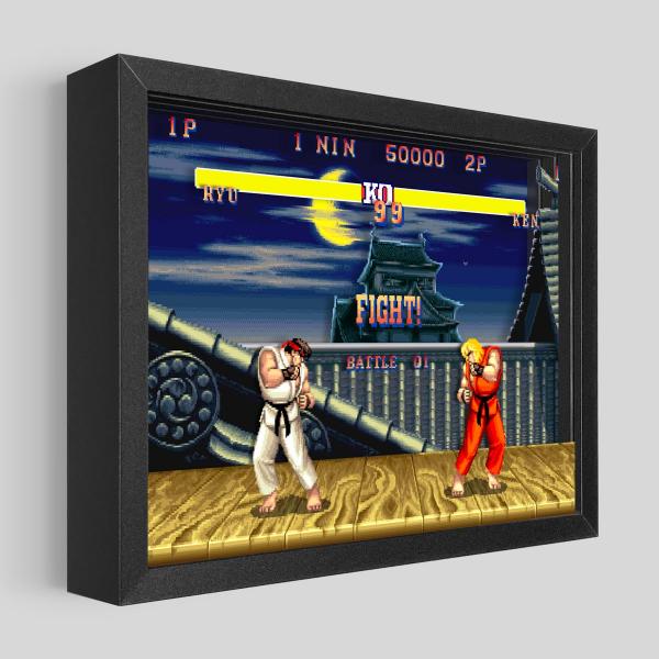 Street Fighter Shadowbox Art - Ryu vs. Ken picture