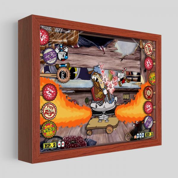 Cuphead Werner Werman Shadowbox Art picture