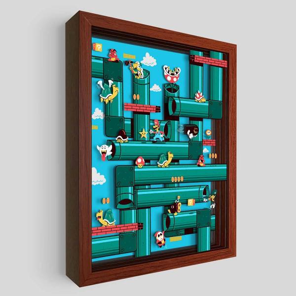 Super Mario Bros Shadowbox Art picture