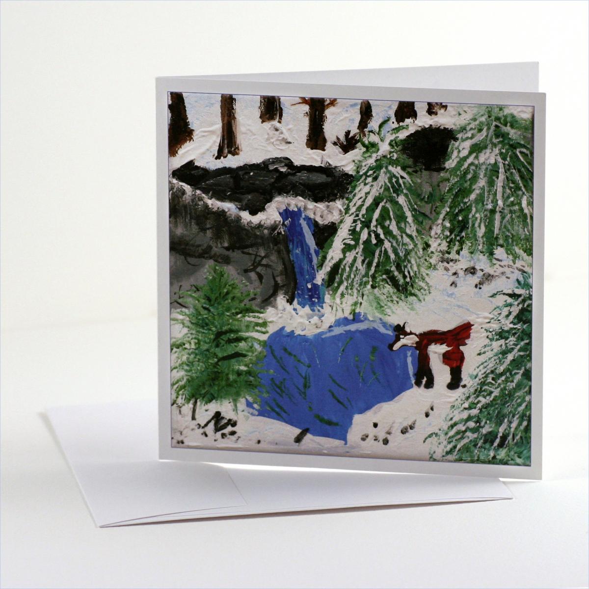 Fox in Winter card set picture