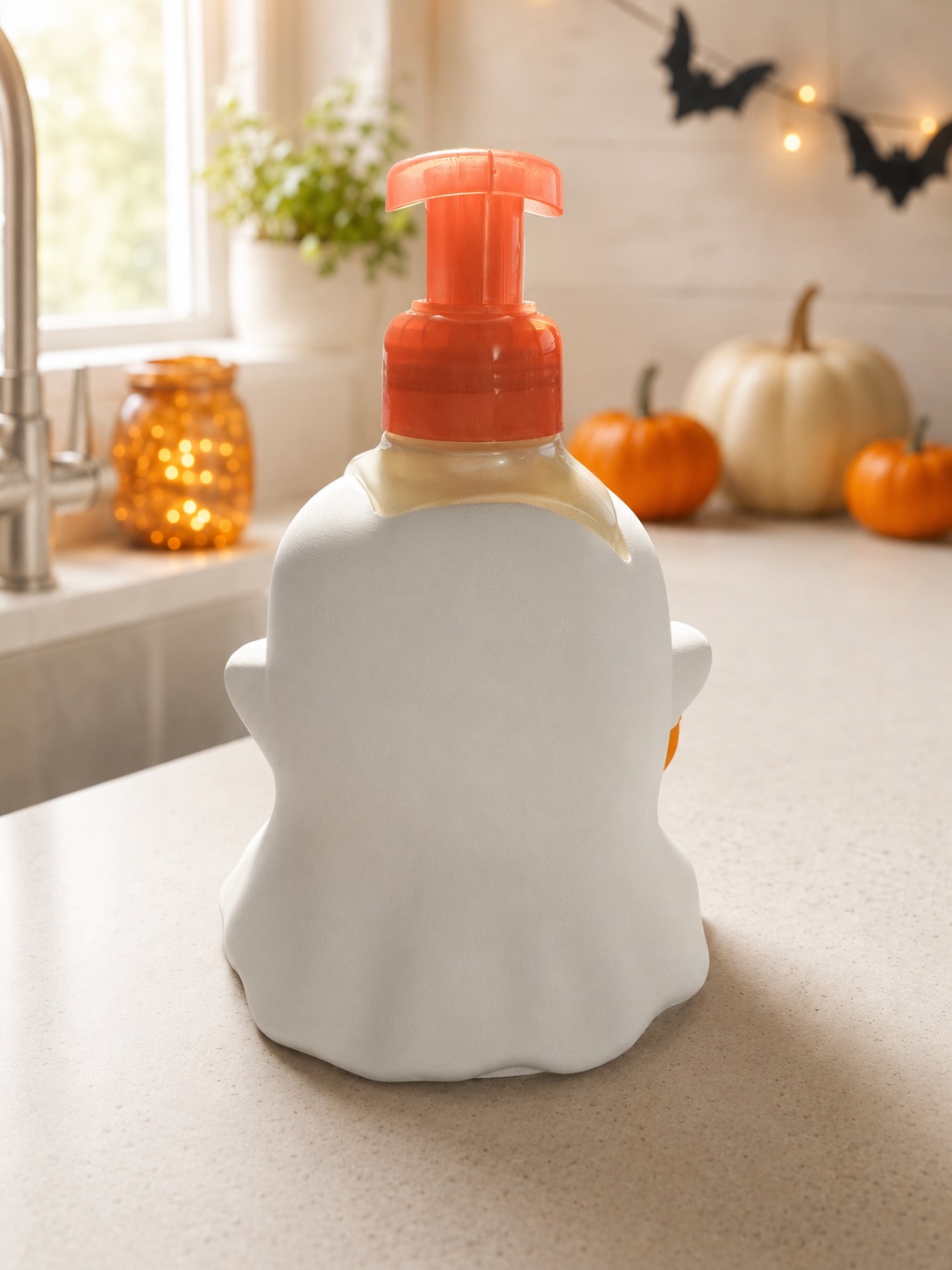 Halloween Ghost Soap Dispenser with Pumpkin | Foaming Soap Holder picture