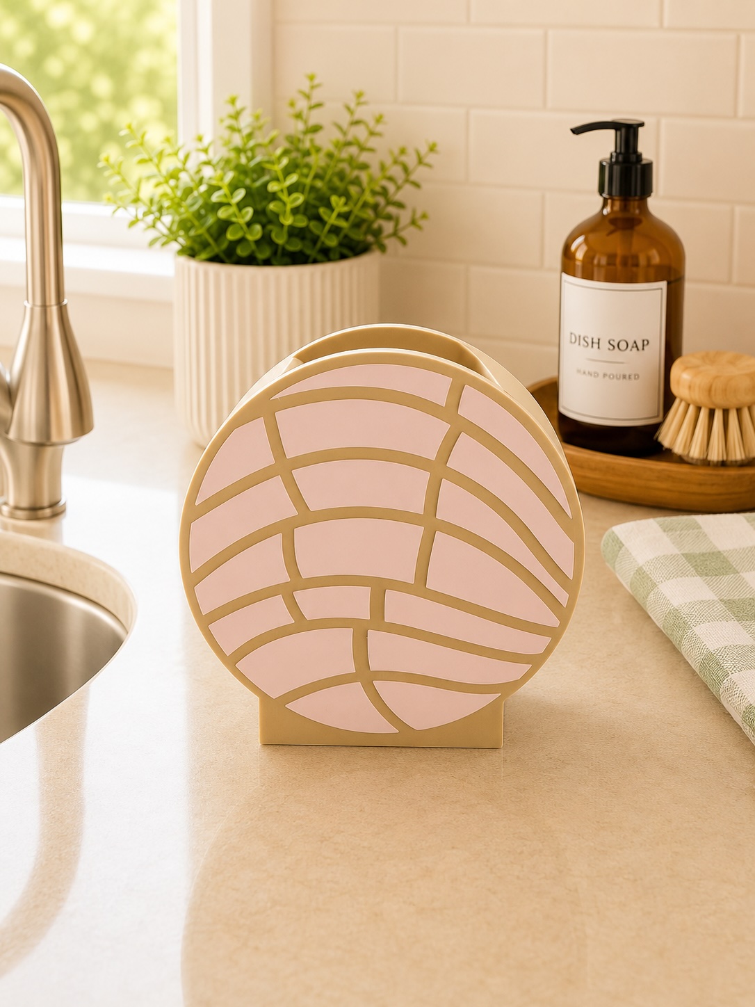 Concha Foaming Hand Soap Holder | Pan Dulce Kitchen & Bathroom Decor | Fits Bath & Body Works Soap picture