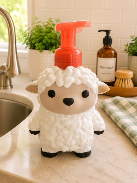 Cute Sheep Foaming Soap Holder | Farmhouse Kitchen & Bathroom Sink Decor