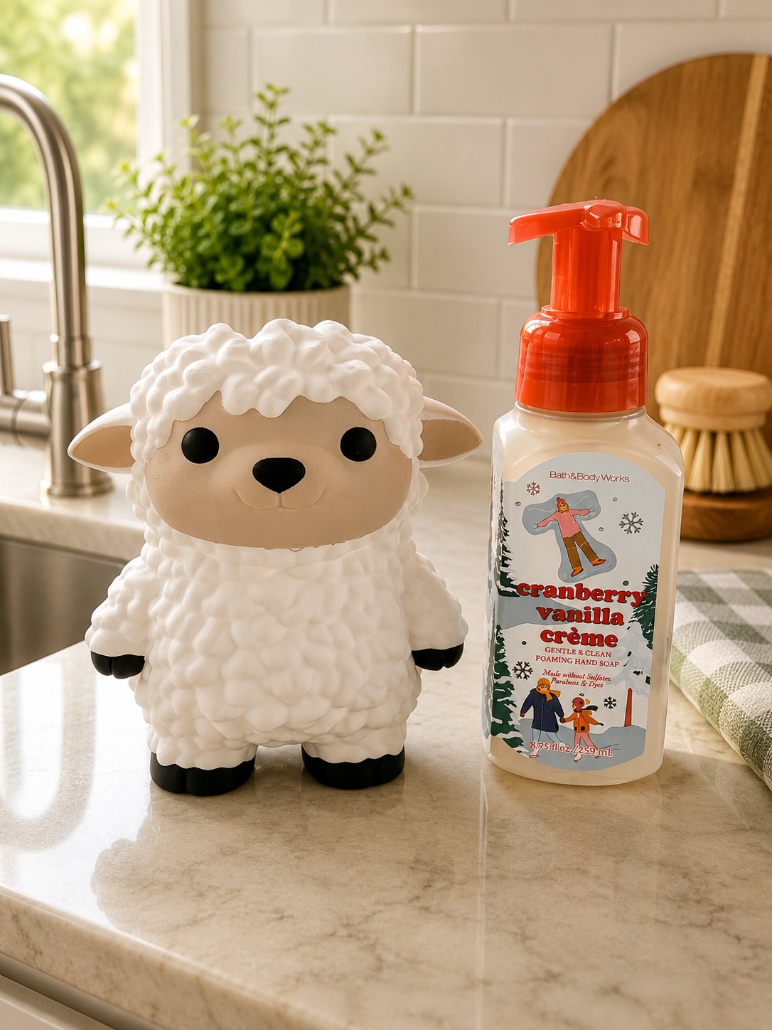 Cute Sheep Foaming Soap Holder | Farmhouse Kitchen & Bathroom Sink Decor picture