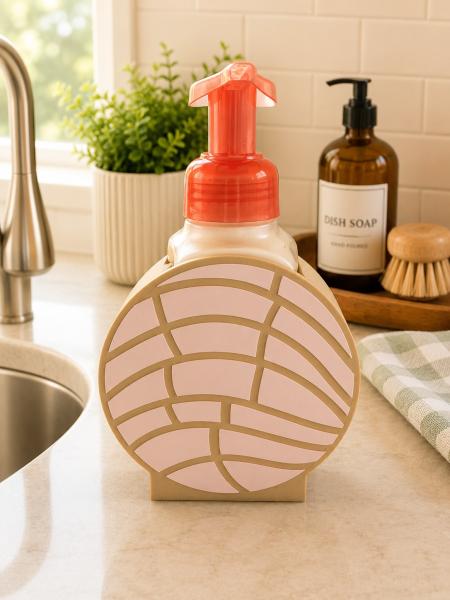 Concha Foaming Hand Soap Holder | Pan Dulce Kitchen & Bathroom Decor | Fits Bath & Body Works Soap
