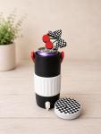 Black and White Checked/Red Handle Cherry Can Opener Bundle