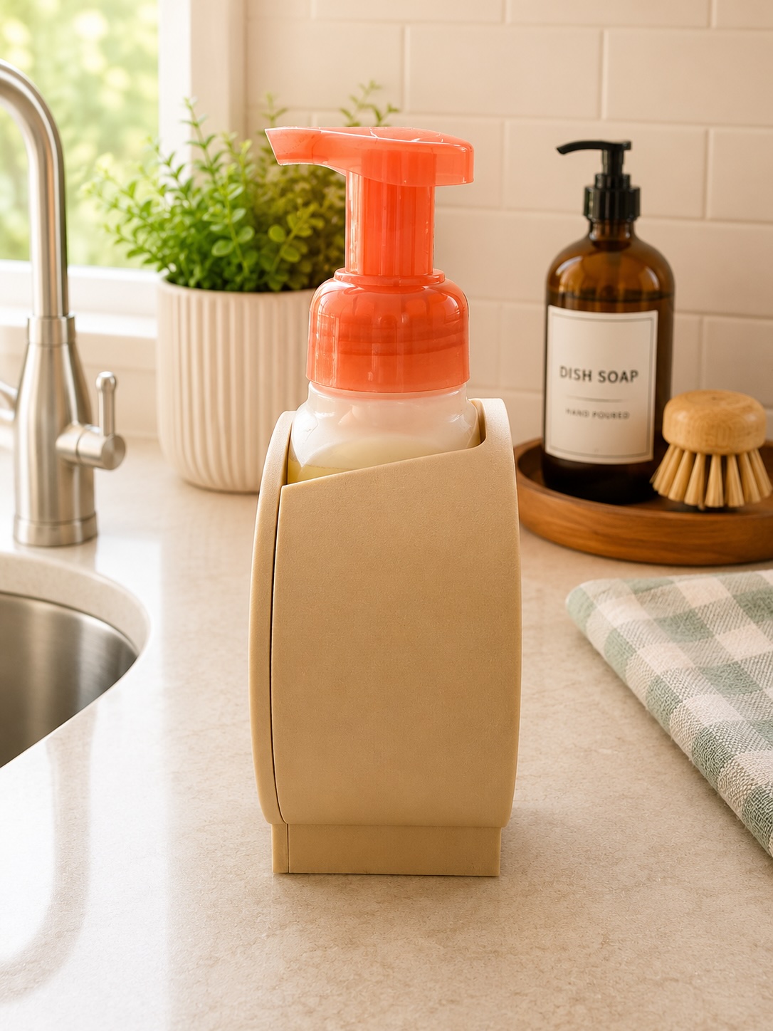 Concha Foaming Hand Soap Holder | Pan Dulce Kitchen & Bathroom Decor | Fits Bath & Body Works Soap picture