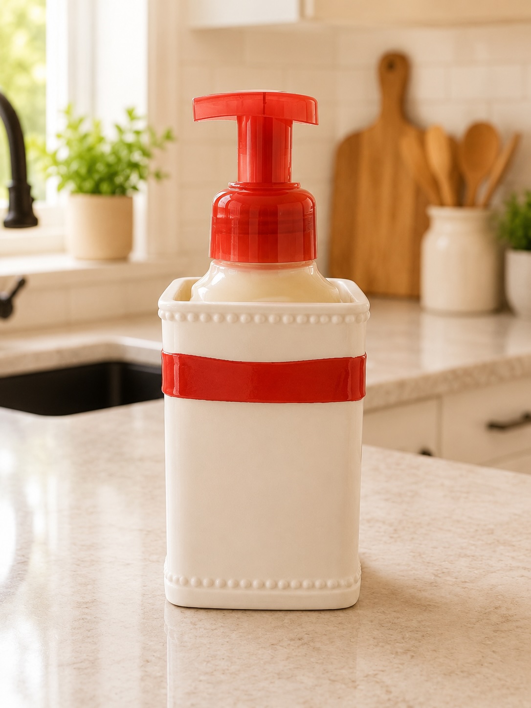 Bow Soap Dispenser Holder | Decorative Kitchen & Bathroom Soap Bottle Sleeve picture