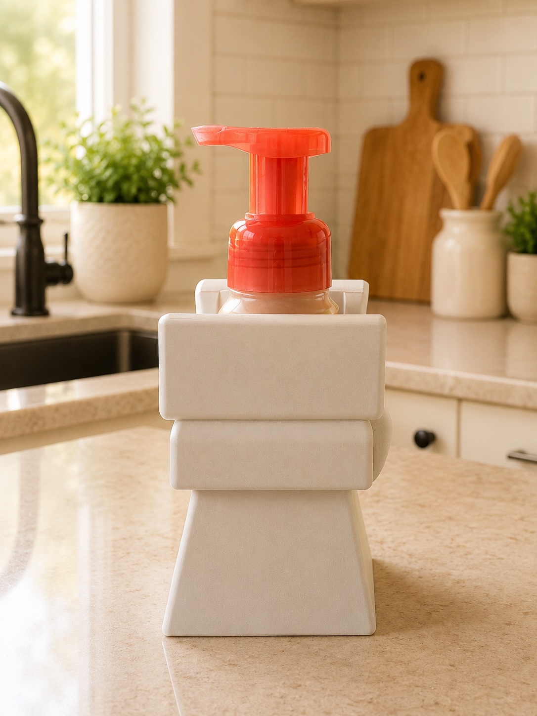 Coquette Bow Foaming Hand Soap Holder | Decorative Kitchen & Bathroom Soap Dispenser Sleeve picture