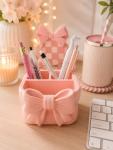 Coquette Bow Desk Organizer | Cute 3D Printed Pen Holder for Office, Teacher Desk & Vanity